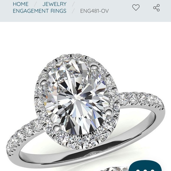 New Certified 1ct. Oval Cut Diamond Moissanite Engagement Ring - Picture 12 of 12